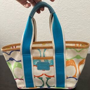 VINTAGE/ Y2K Colorful COACH Top handle Bag